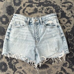 Altar'd State Light Blue Frayed Jean Shorts